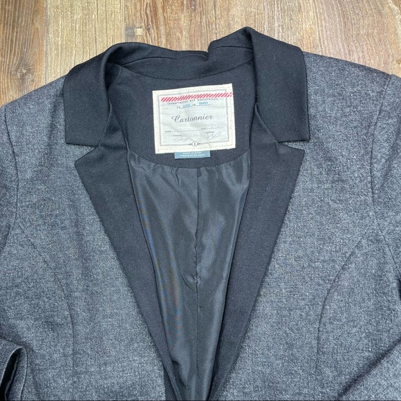 Anthropologie Cartonnier Gray Blazer Jacket Size 8 - Picture 2 of 11